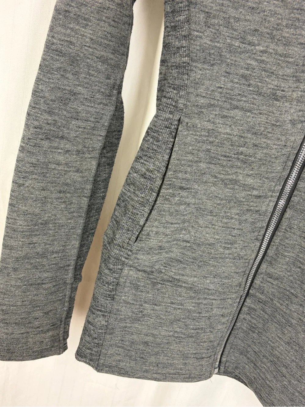 Lululemon 4 Radiant Jacket ll Heathered Core Dark Grey Zip Front High Neck Slim